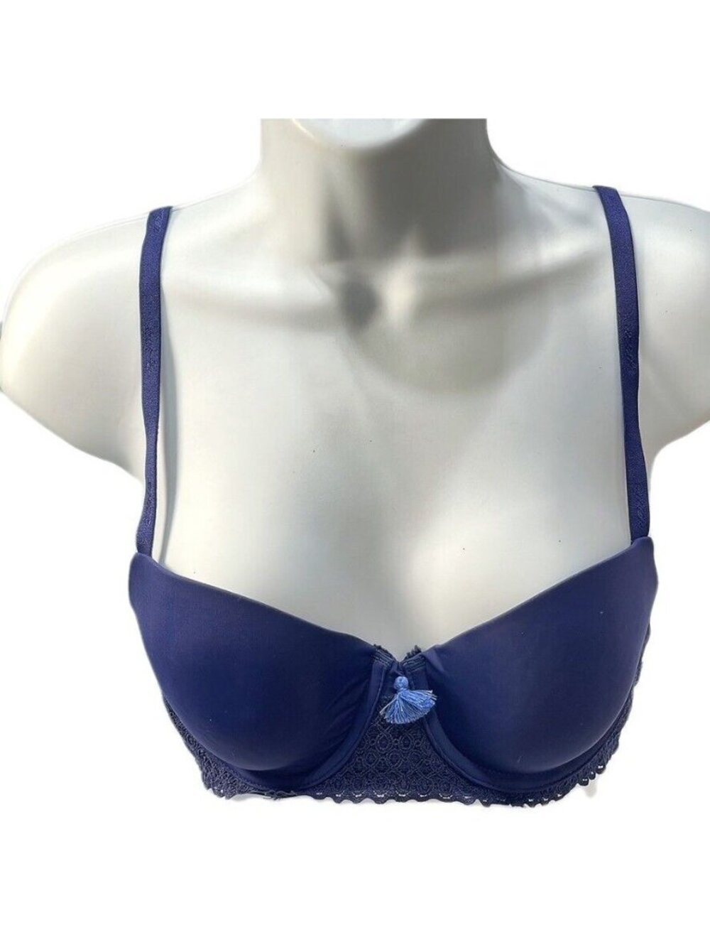 Aerie Navy Demi Pus-Up Bra Size 34C